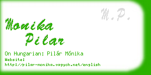 monika pilar business card
